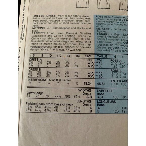 Vogue Misses Dress Sewing Pattern 9241 Sz 6 - 10 - Uncut - Picture 6 of 9